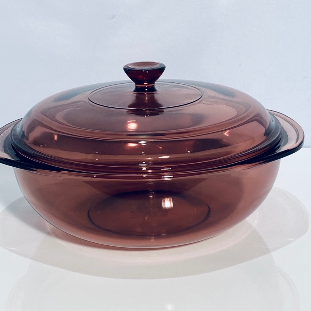 PYREX Amethyst Cranberry Purple Casserole And Bowl Set Of 3 - Picture 5 of 16